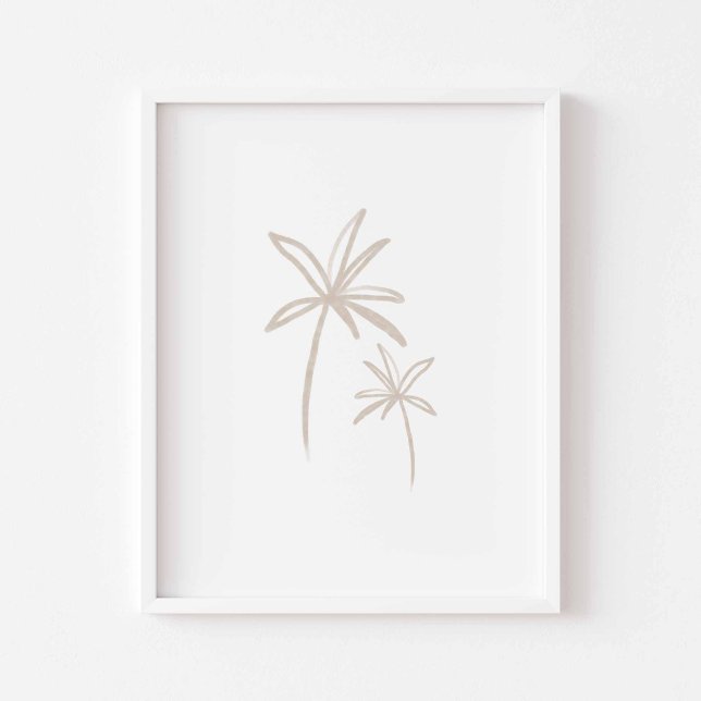 Vattenfärgsboho minimalist handflatan träd poster (Skapare uppladdad)