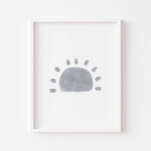 Vattenfärgsboho minimalist sol poster (Skapare uppladdad)