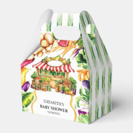 Vattenfärgsbondgårdarens babyskor för marknaden presentaskar
