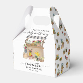 Vattenfärgsbondgårdares blommiga marknadshandlare presentaskar