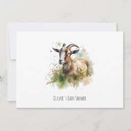 Vattenfärgsbondgett, anpassningsbar inbjudningar