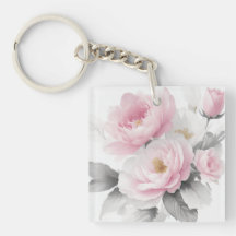 Vattenfärgsbor Rosa Peonies