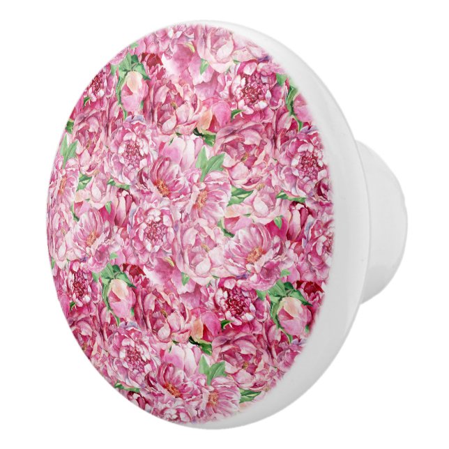 Vattenfärgsbor Rosa Peonies Knopp (Höger)
