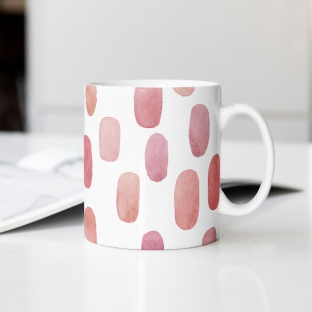 Vattenfärgsborste för rosa. Modern enkel söt mönst Kaffemugg (Skapare uppladdad)