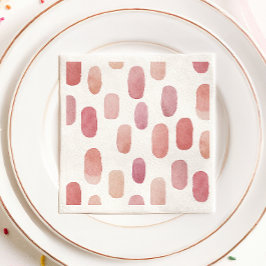 Vattenfärgsborste för rosa. Modern enkel söt mönst Pappersservett