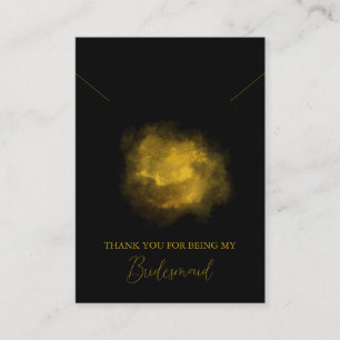 VattenfärgsBridesmaid Necklace-Visning Card Placeringskort
