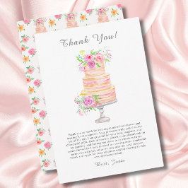Vattenfärgsbröllopsfesttårta med rosor i lager tack kort
