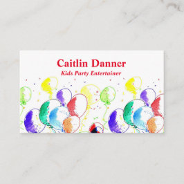 Vattenfärgsbubblor i Party Visitkort