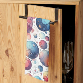 Vattenfärgsbubblor Kitchen Towel Kökshandduk