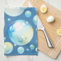 Vattenfärgsbubblor Kitchen Towel