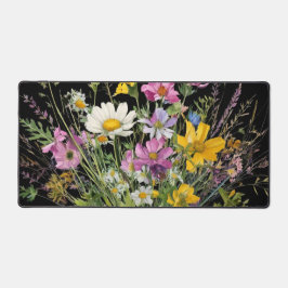 Vattenfärgsbukett på svart bakgrund