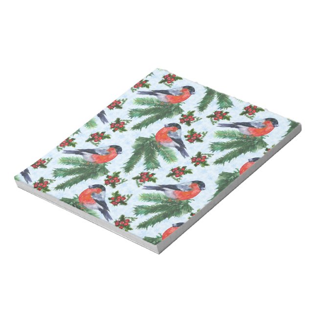 vattenfärgsbullfink anteckningsblock (Roterad)