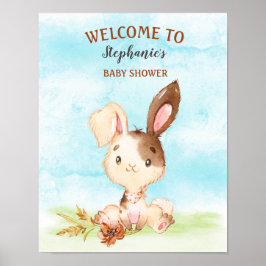 Vattenfärgsbunny babystöldgård poster