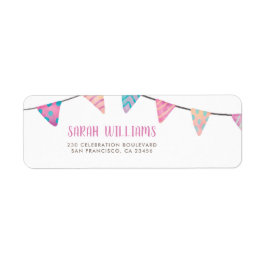 Vattenfärgsbuntning och modern Returadress för skr Returadress Etikett
