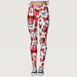 Vattenfärgsbutterflies art leggings