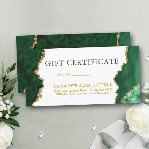 Vattenfärgscertifikat Guld Gift-certifikat Grönt M