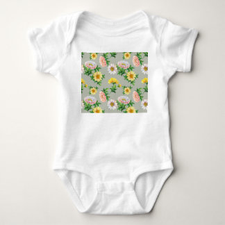 Vattenfärgschrysanthema, sömlöst blommönster t shirt