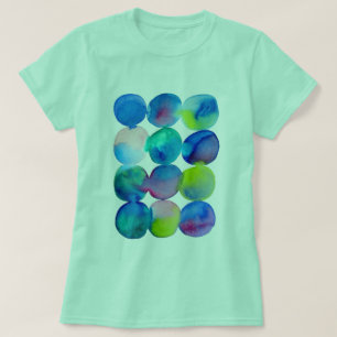 Vattenfärgscirkel mönster abstrakt art coola fä t shirt