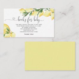 Vattenfärgscitron Citrus Bokar för Baby Tilläggskort