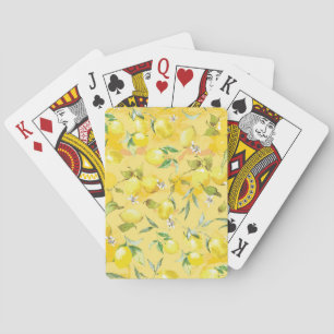 Vattenfärgscitron IV Casinokort