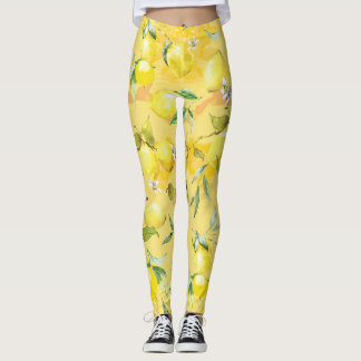 Vattenfärgscitron IV Leggings
