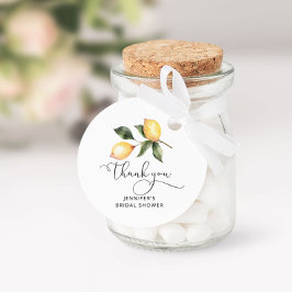 Vattenfärgscitron, möhippa gåvor etiketter