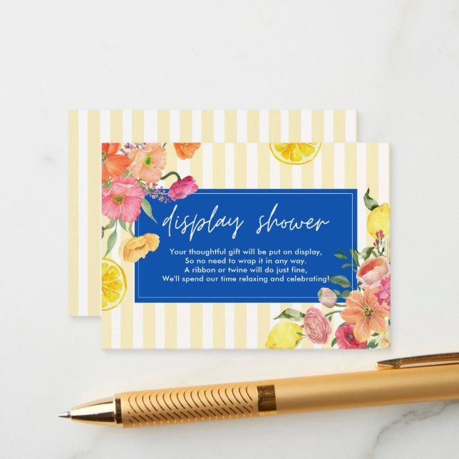 Vattenfärgscitron Möhippa visning dusch Tilläggskort (Fram/Back In Situ)