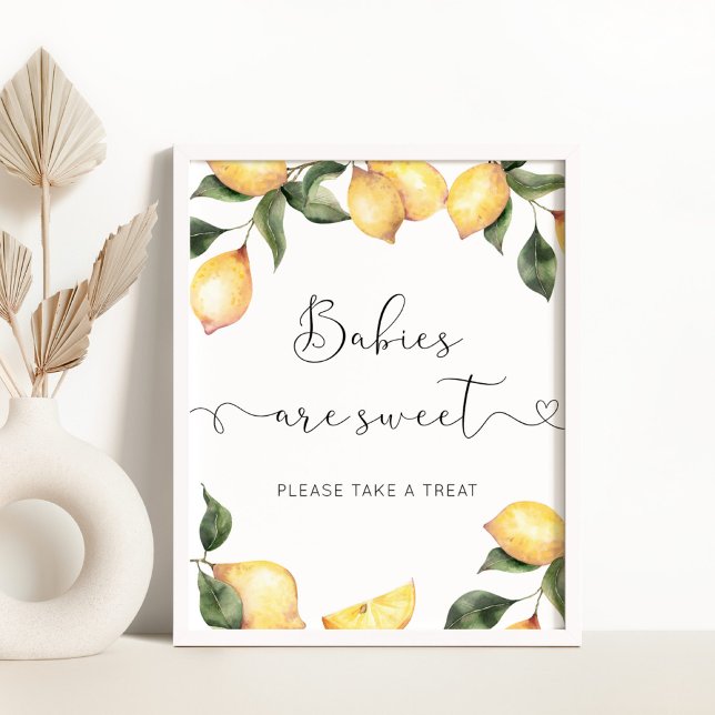 Vattenfärgscitron Spädbarn är söt, ta ett tag Poster (Skapare uppladdad)