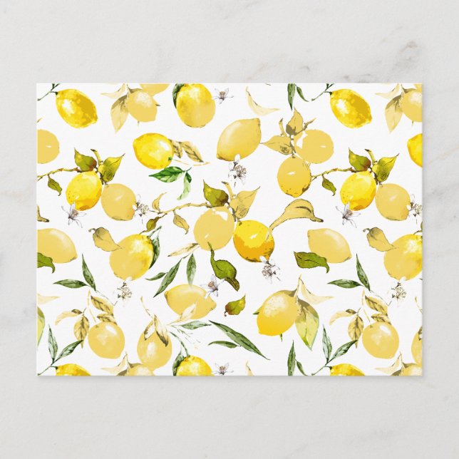 Vattenfärgscitroner 13 vykort (Framsida)