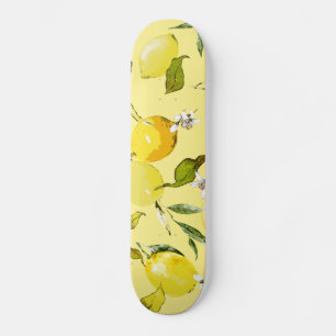 Vattenfärgscitroner 15 mini skateboard bräda 18,5 cm