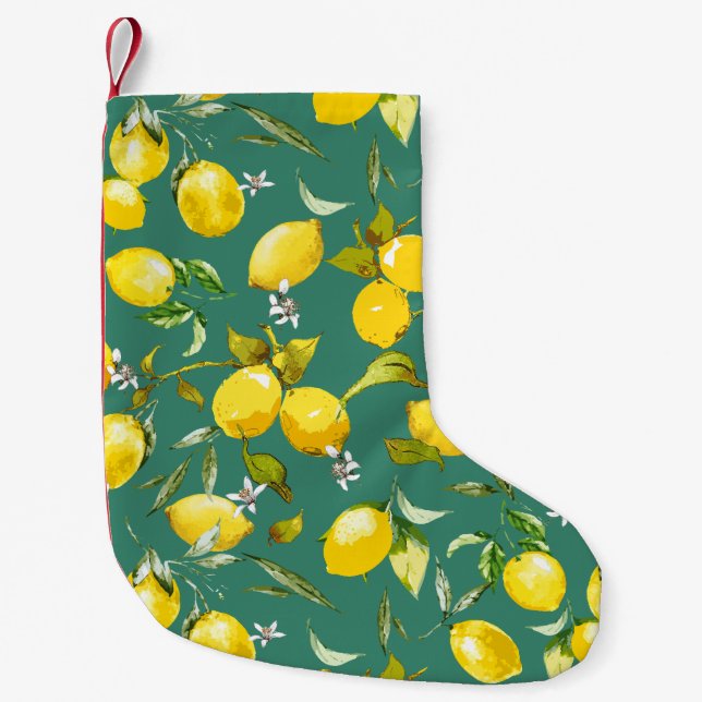 Vattenfärgscitroner 6 liten julstrumpa (Framsidan)