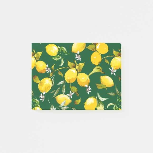 Vattenfärgscitroner 9 post-it block (Framsida)