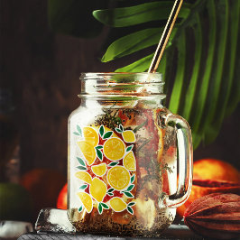 Vattenfärgscitroner - gula och grönt klistermärken