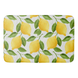 Vattenfärgscitroner mönster badrumsmatta