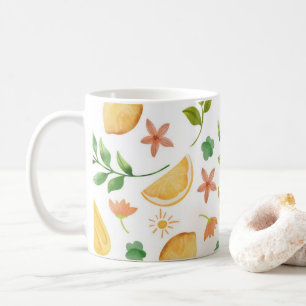 Vattenfärgscitroner och popsikler Kaffe Mugg - Upp