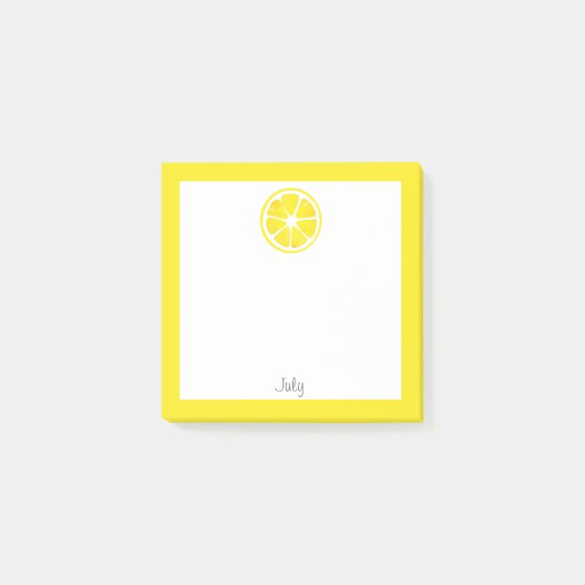 Vattenfärgscitronsegment Post-it Block (Framsida)