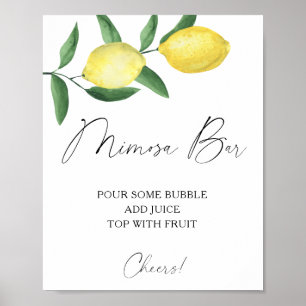 Vattenfärgscitruscitruscitron - Mimosa pub Poster