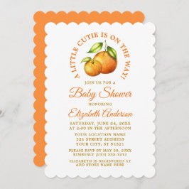 Vattenfärgscitrusfrukter Orangar en liten kutéskur Inbjudningar