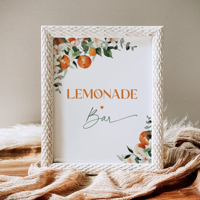 Vattenfärgscitrusfrukter orangarna Lemonade Pub Po Poster (Skapare uppladdad)