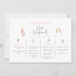 Vattenfärgscocktailchampagne hen helg