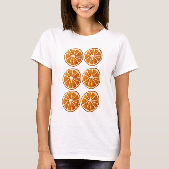Vattenfärgsdel mönster pop art. popart i Juicy ora T Shirt (Framsida)