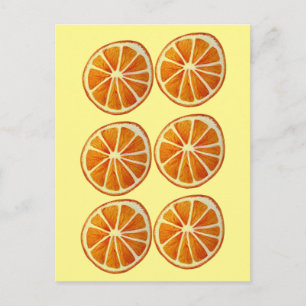 Vattenfärgsdel mönster pop art. popart i Juicy ora Vykort
