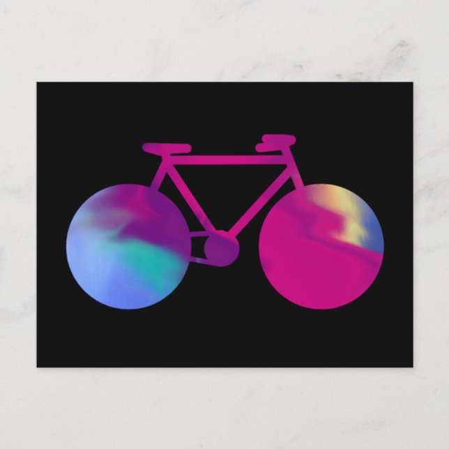 vattenfärgsdelcykel vykort (Framsida)