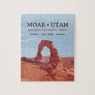 Vattenfärgsdelikat Arch Moab Utah nationalpark Pussel