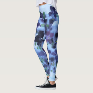 Vattenfärgsdesign, Blommigt Leggings