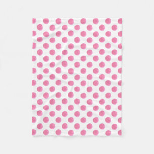 vattenfärgsdesign för rosa polka dots doft fleecefilt