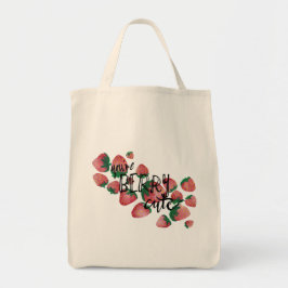 Vattenfärgsdesign Tote Bag, Berry Cute Tygkasse