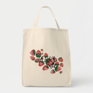 Vattenfärgsdesign Tote Bag, Berry Cute Tygkasse
