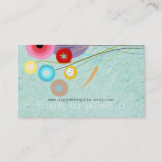 Vattenfärgsdesigner för Blommigt Visitkort