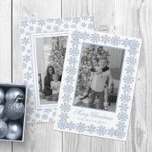 Vattenfärgsdesignern Blue Snöflingor jul